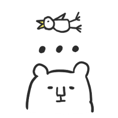 [LINEスタンプ] スジのネコとクマとトリ