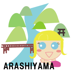 [LINEスタンプ] Welcome to ARASHIYAMA in kyoto