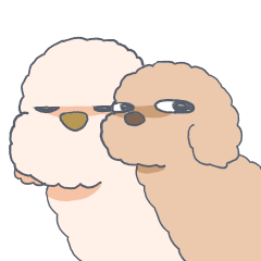 [LINEスタンプ] もっふもふの犬達