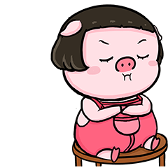 [LINEスタンプ] Sumo little pig (EN)