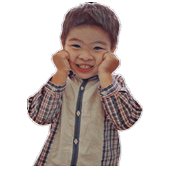 [LINEスタンプ] 乱暴な少年 (English Version)