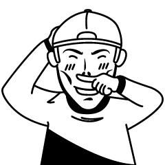 [LINEスタンプ] Over Gesture Capman