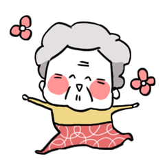 [LINEスタンプ] cute grandmother sticker.