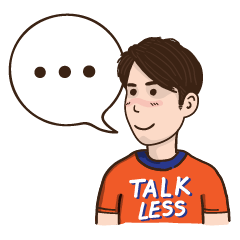 [LINEスタンプ] TALKLESS BOY ＆ HIS T-SHIRT