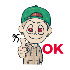 [LINEスタンプ] 気分屋95くん