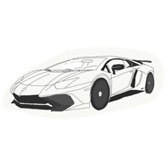 [LINEスタンプ] 手書き風のスーパーカー