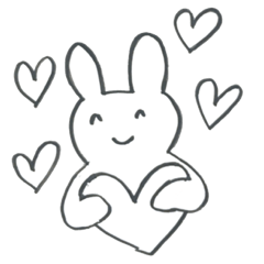 [LINEスタンプ] 自己流に生きるうさぎ