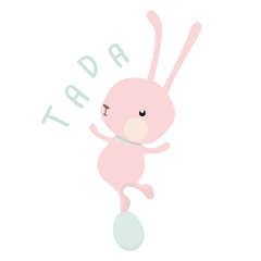 [LINEスタンプ] Happy pink rabbit.
