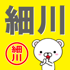 [LINEスタンプ] 超★細川(ほそかわ・ほそがわ)なクマの画像（メイン）