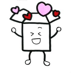 [LINEスタンプ] 箱くんとガムテープ君