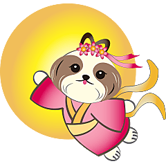 [LINEスタンプ] Shih Tzu Dog- FiFi: Mid-Autumn Festival