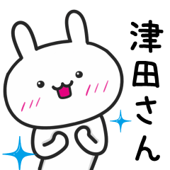 [LINEスタンプ] 津田(つだ)が使うウサギ