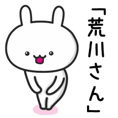 [LINEスタンプ] 荒川(あらかわ)さんが使うウサギ